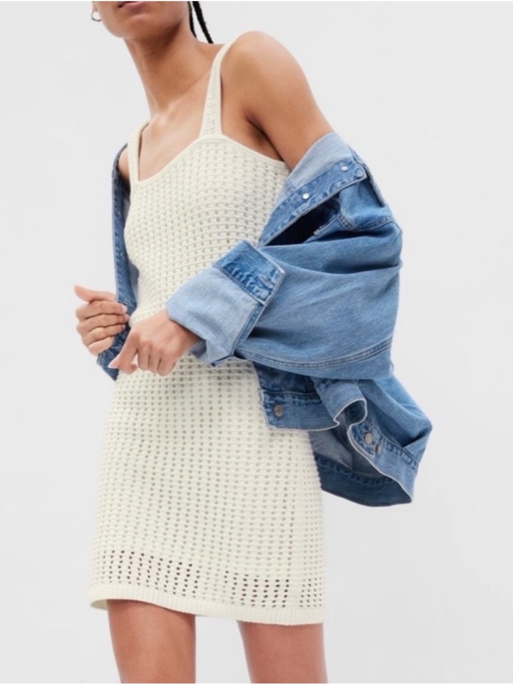 GAP Crochet Mini Dress | Boho Summer Beach Cover Up | Size Medium